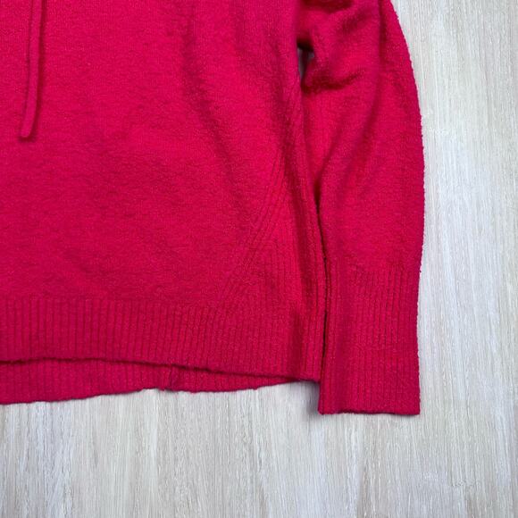 Lou & Grey Neon Pink Funnel Neck Oversized Cozy Knit Pullover Sweater Small - Picture 4 of 13